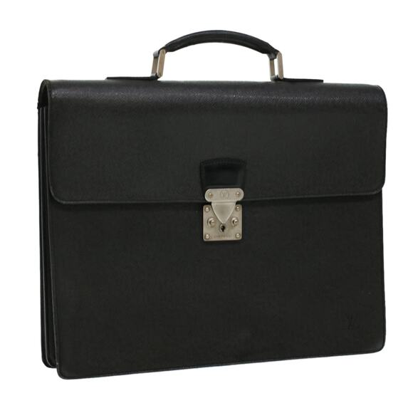 LOUIS VUITTON Taiga Serviette Moscova Briefcase Ardoise Black M54412 - Picture 1 of 16